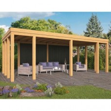 DHZ overkapping plat dak Brammelo lariks/douglas 750x335 cm DHZ overkapping plat dak Brammelo lariks/douglas 750x335 cm